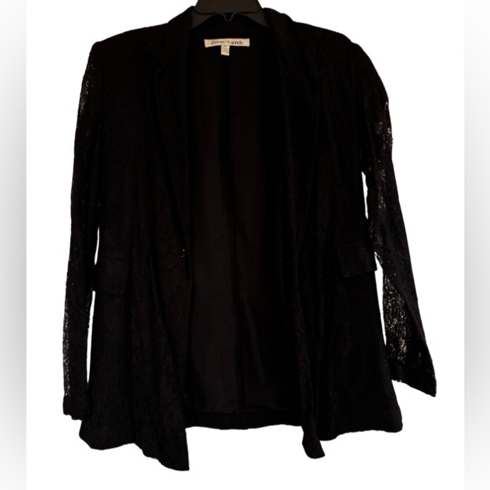 Lovers + Friends Black Lace Blazer